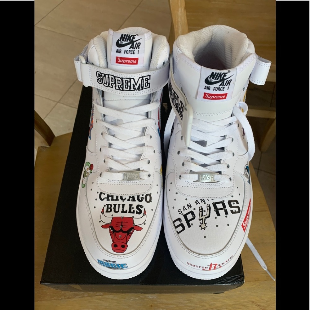 Supreme White Multicolor Sneakers